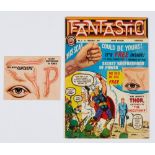 Fantastic 2 (1967) wfg Secret Brotherhood of Power stick-on scars. Free gifts as new, comic with