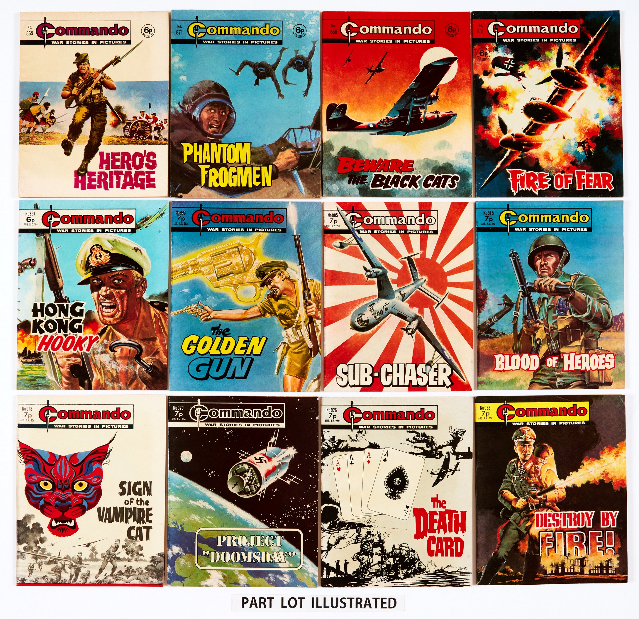 Commando War Stories in Pictures (1974-76) 865-1018 [vfn/nm] (154)