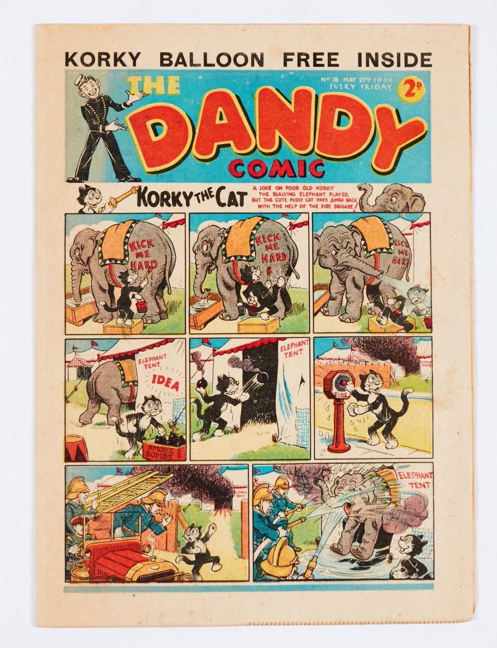 Dandy 78 (1939). Bright cover, light tan pages [vg+]