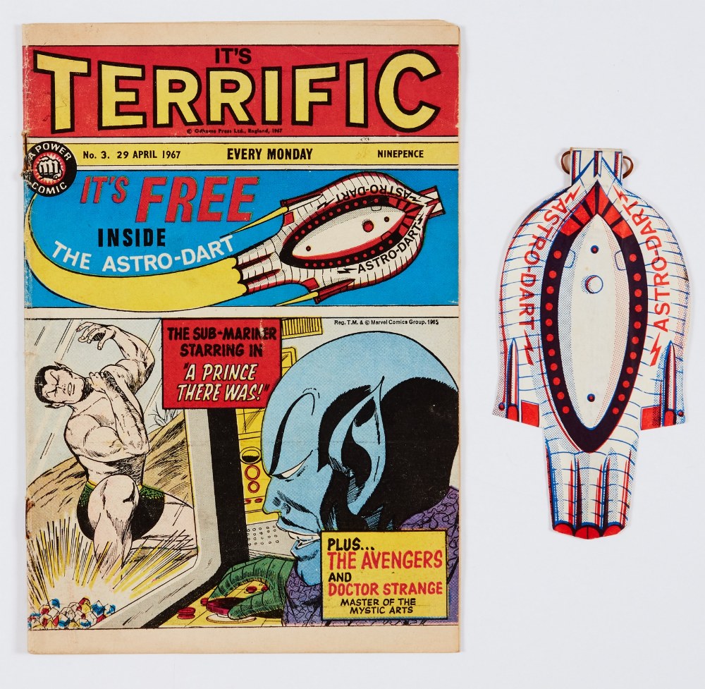 Terrific 3 (1967) wfg Astro Dart. Free gift has very slight wear (it's made of paper), comic with