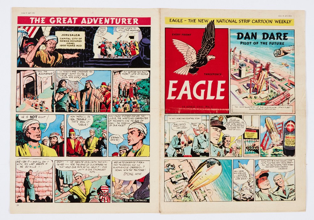 Eagle No 1 (1950). Introducing Col. Dan McGregor Dare, Captain Pugwash and The Great Adventurer.