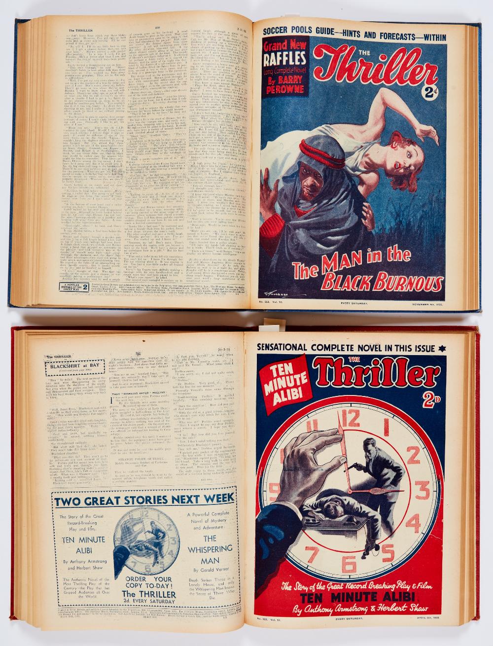 The Thriller (1935) 309-360. Complete year in two bound volumes. Publisher's file copies of Philomel