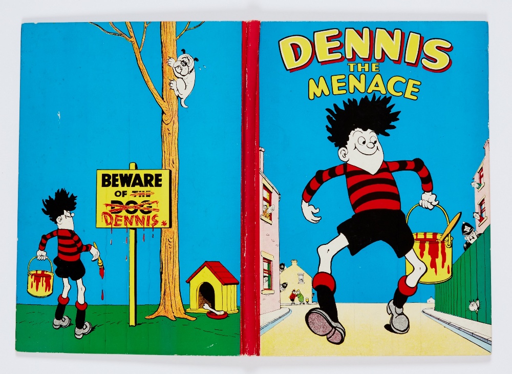 Dennis The Menace Annual 1 (1956). Bright boards with some light vertical stress lines, no