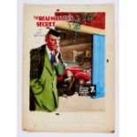 Sexton Blake Library/The Headmaster's Secret original cover artwork (1954) from Sexton Blake Library