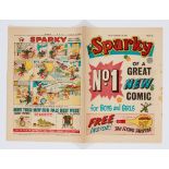 Sparky No 1 (1965). Foxing spots to RH cover margin, cream pages [vg/fn]