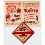 Topper No 1 Flyer, Thunderclap free gift from Topper No 31 (1953 art by Dudley Watkins). Gift has