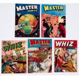 Master Comics (1950s L Miller) 99, 109, 139. With Whiz 106, 126 [vg+/fn-] (5)