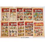 Beano (1959) 859-910 complete year. First appearance of The Three Bears by Leo Baxendale. 884 [vg-],