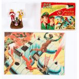 Dan Dare Jigsaw (1950s) and Diorama Models. Jigsaw fully completed with original box [vg] and