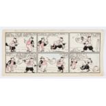 Musso the Wop original artwork (1942) drawn and signed to the reverse by George Drysdale with