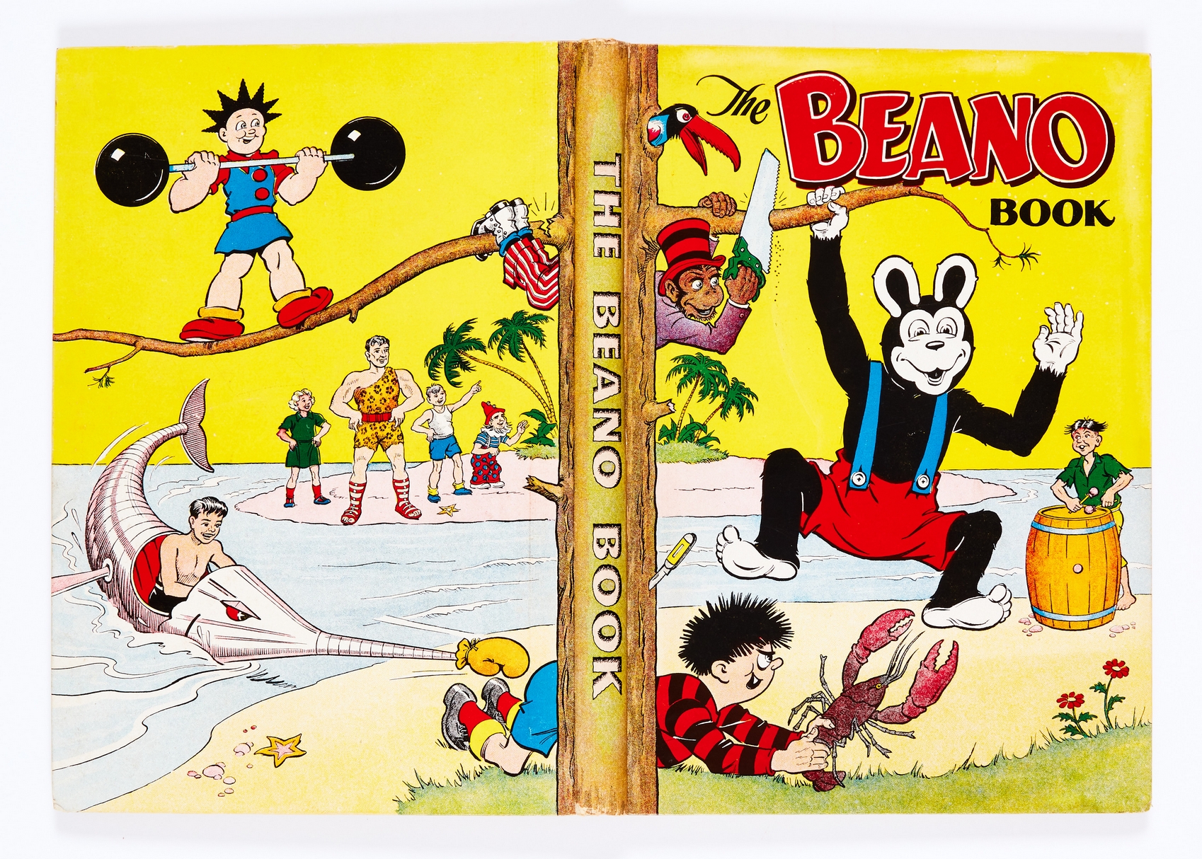 Beano book (1954). Biffo nipped in the bod! Bright cover and spine with minimal wear. No dedication.