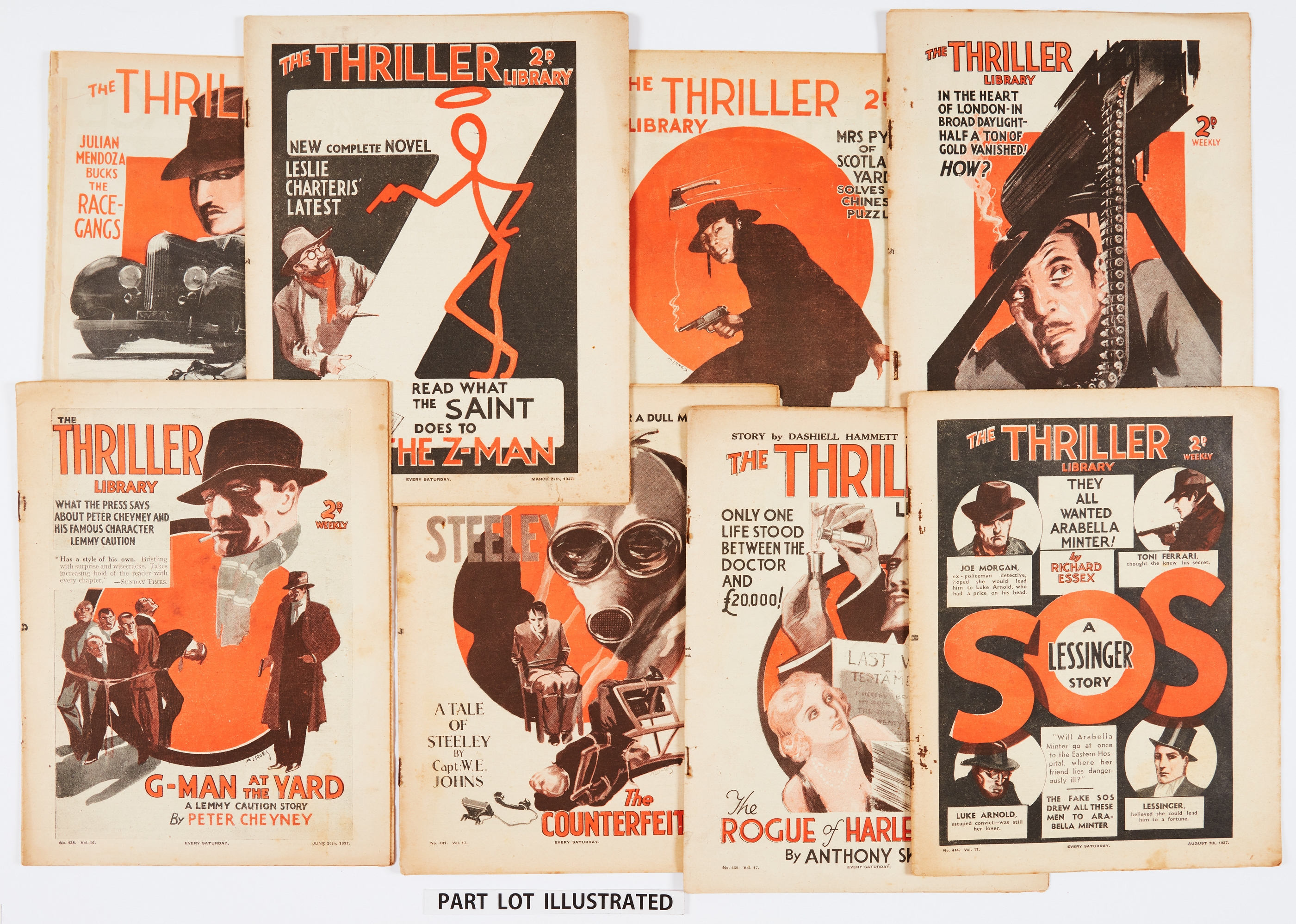 The Thriller (1937) 413-464. Near complete year missing 415, 416, 418, 419. Featuring 'The Toff'