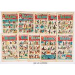 Beano (1949) 352-389. Complete year published fortnightly up to issue 366, then weekly once more.