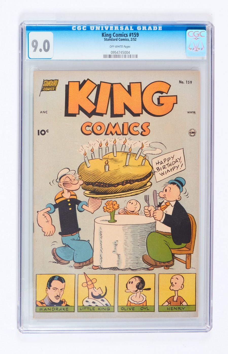 King Comics 159 (1952). CGC 9.0. Off-white pages. No Reserve