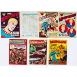 Marvelman (L. Miller 1955-60s) 119, 130, 174, 293, 294. With Marvelman Magic Painting Book No 2.