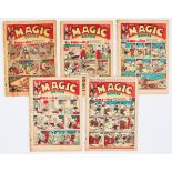 Magic Comic (1940) 25-29. Propaganda war issues with Koko the Pup by E. H. Banger, Peter the Piper
