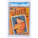 Whiz Comics 48 (1943). CGC 6.5. White/off-white pages. Case back has cracks and top case split