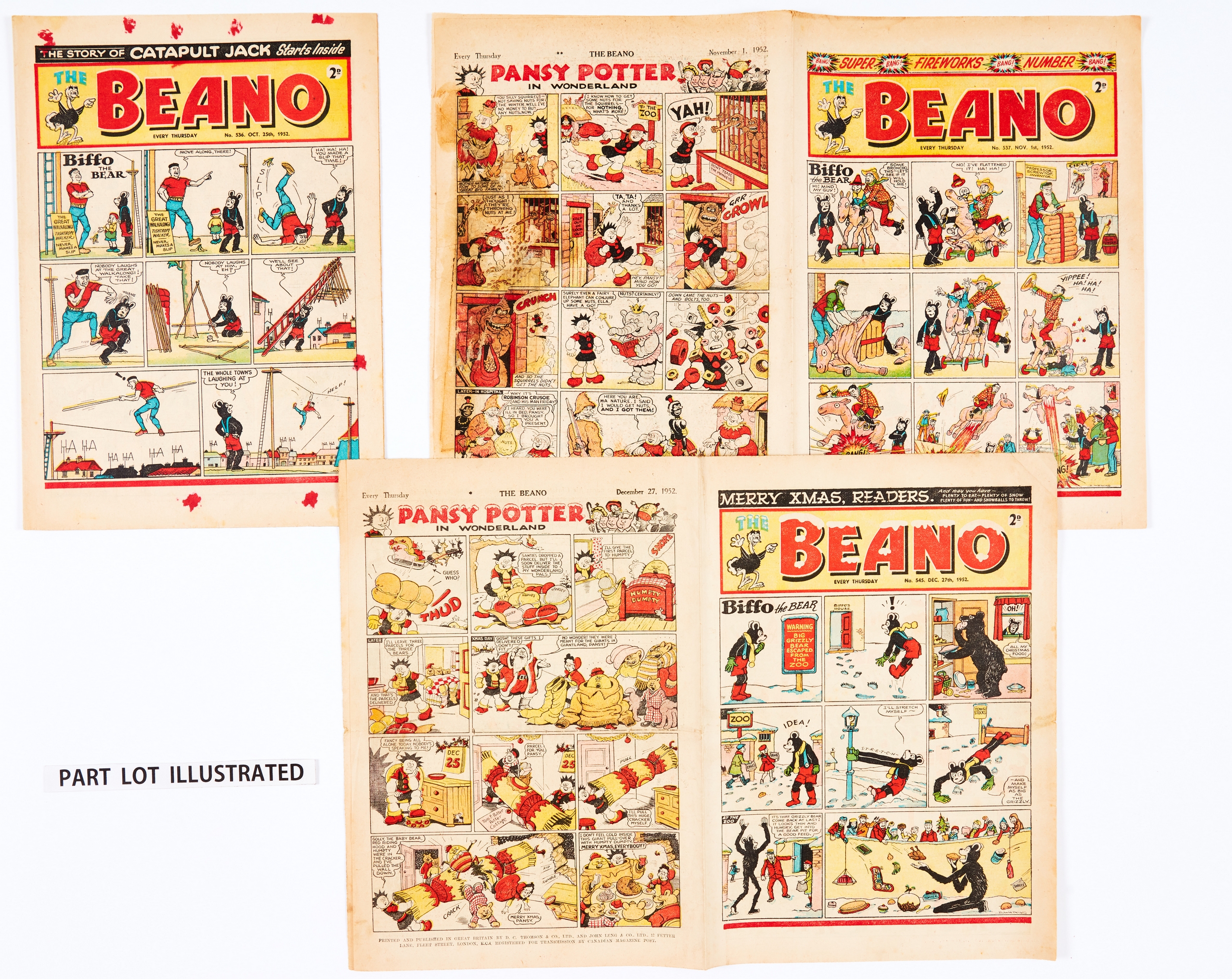 Beano (1952) 494-545. Complete year. Dennis The Menace first cover appearance with Biffo (No 540). - Image 2 of 2