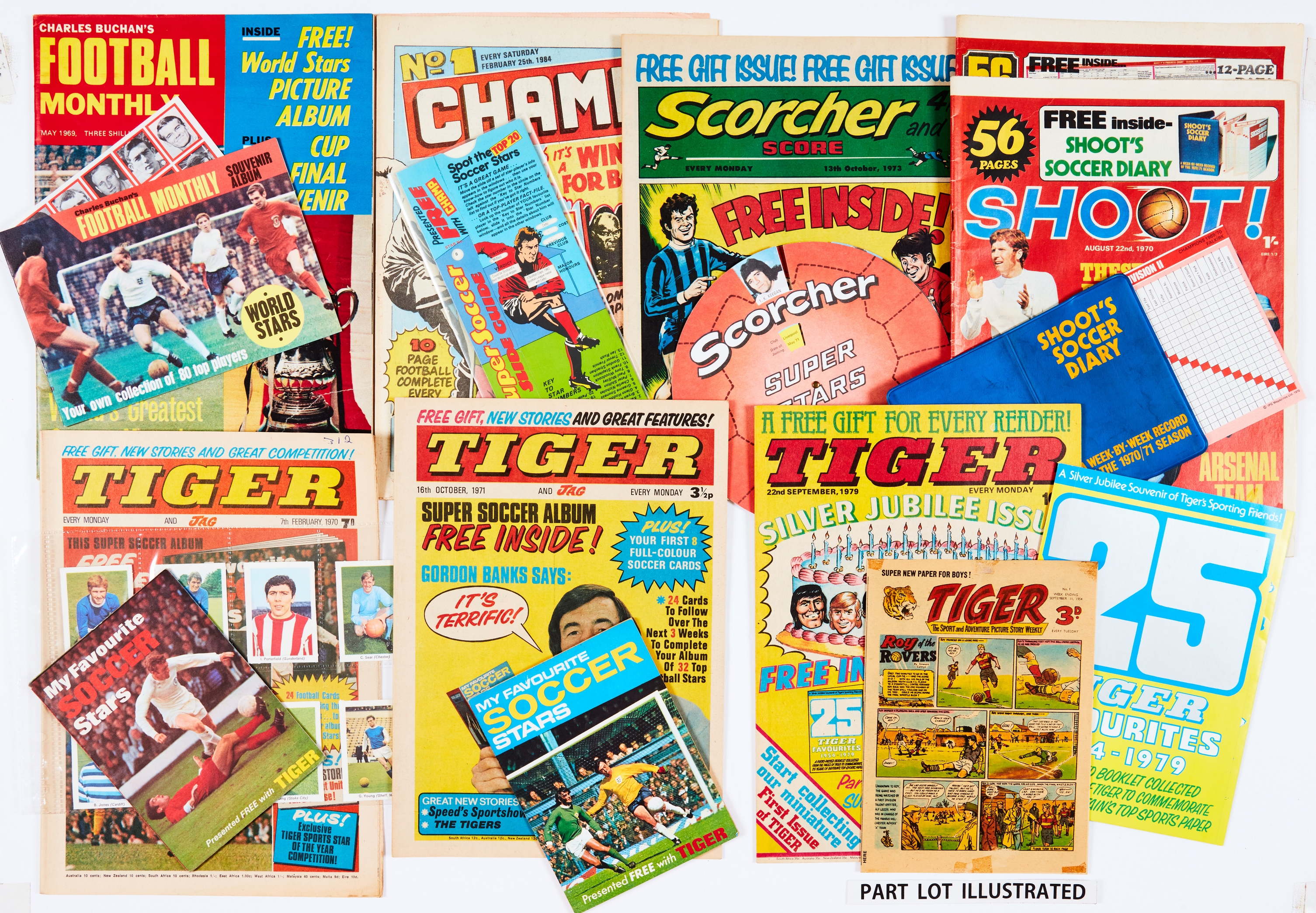 Football Free Gifts in Comics (1969-84). Charles Buchan's Football Monthly (May 1969) wfg with