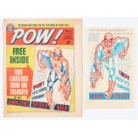 POW! No 2 (1967) wfg Spider-Man Transfer. Free gift as new, comic with clean cream/light tan