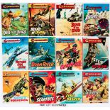 Commando 126-150 (1964-65). Bright covers, tight spines with light bindery ripples, cream pages [
