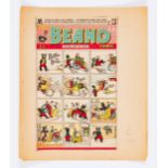 Beano 329 (Feb 21 1948). Front cover printer's proof, third Biffo the Bear cover, signed off and