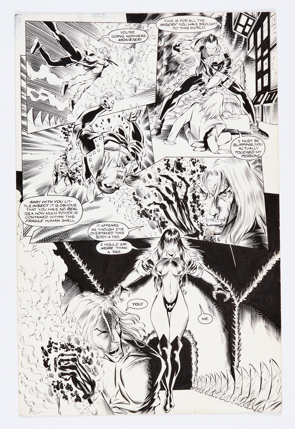 Chains of Chaos 3 (1995) original pg 19 Vampirella artwork by penciller Caesar Antomettei and