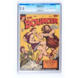 Bouncer 11 (1944). CGC 7.5. Off-white/cream pages. 1½" crack at back top RH corner of case. No