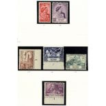 1940-79 UM collection on leaves incl. 1940 defins, 1948 Wedding (tones), 1949 UPU marginal Plate