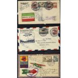 1928-31 first flight covers (3) incl. 1928 Oct 1st Mexico City - New Laredo with cachet & pilot
