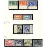 1937-80 UM (very few hinged) collection on leaves incl. 1948 RSW (marginals), 1938 defin set, 1953