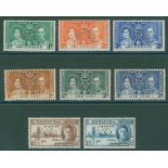 PERF SPECIMEN SETS 1937 Coronation for Ascension & Gold Coast, 1945 Victory for Bermuda, fine M.