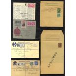 1890's-1970's postal stationery collection, many written up incl. registered envelopes, postcards,