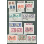 1946 British Civil Admin (1st Jan) complete set in horizontal pairs, each tied to small individual