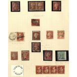 EDINBURGH & GLASGOW collection on leaves of covers (4), stamps/pieces (160) bearing numeral/duplex/
