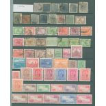 1886-1980 M (a few U earlies) collection on black stock leaves incl. a range of earlies imperfs