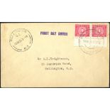 1939 cover bearing a lower marginal pair of 1d postage dues (CP. Y20a), SG.O42, cancelled on 16.8.39