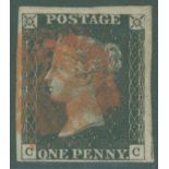 Plate 8 CC, good to mainly large/huge margins, red MC, small corner crease. (1)