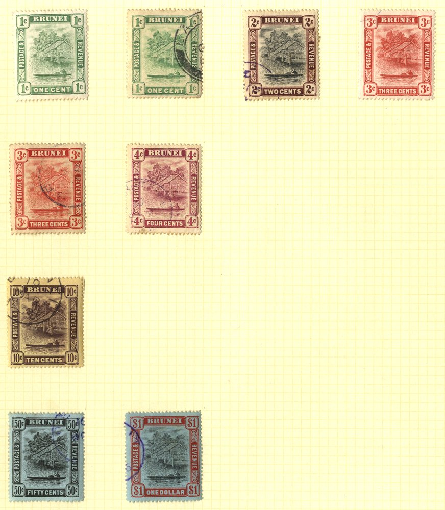 1907-68 M & U collection on leaves incl. 1907 1c, 4c U, 1908-22 vals to 50c & $1 U, 1924-37 vals