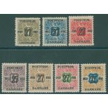 1918 Newspaper Stamp Surcharge set, fine M, SG.190/6. Cat. £425. (7)