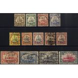 SAMOA 1900-01 No Wmk Yacht set VFU, SG.G7/G19, Cat. £1100