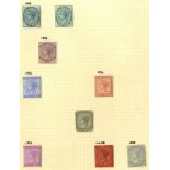 1874-1931 M & U collection on leaves incl. 1882-90 vals to 12a M, 1r unused, 1895 2r, 3r & 5r M,