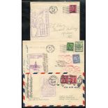 1929-30 first flight covers (3) - PAA Cristobal - Cartagena pilot signed with cachet, PANAGRA Oct