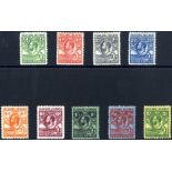 1929-37 Whale & Penguin set to 5s, fine M, SG.116/124. (9) Cat. £260