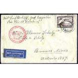1930 South America flight envelope to Buenos Aires annotated 'Via Rio di Janeiro,' franked 4rm