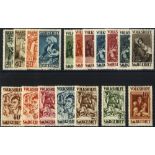 1927 Welfare Fund set, SG.122/5, 1929 Christmas Charity set, SG.135/141, 1931 Christmas Charity set,