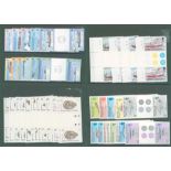1984-2003 complete defin sets in gutter pairs UM, comprising 1984 Marine Life, SG.123/138, 1990
