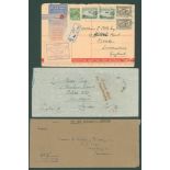 1939 Imperial Airways Centurion crash at Calcutta, envelope bearing two line 'Salvaged Mail/Ex.