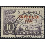 1933 Air 10m pale lilac optd ZEPPELIN/1930, VFU, SG.281. (1) Cat. £275