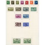 1937-51 complete basic issues U on philatelic leaves incl. coil stamps, Special Deliveries &